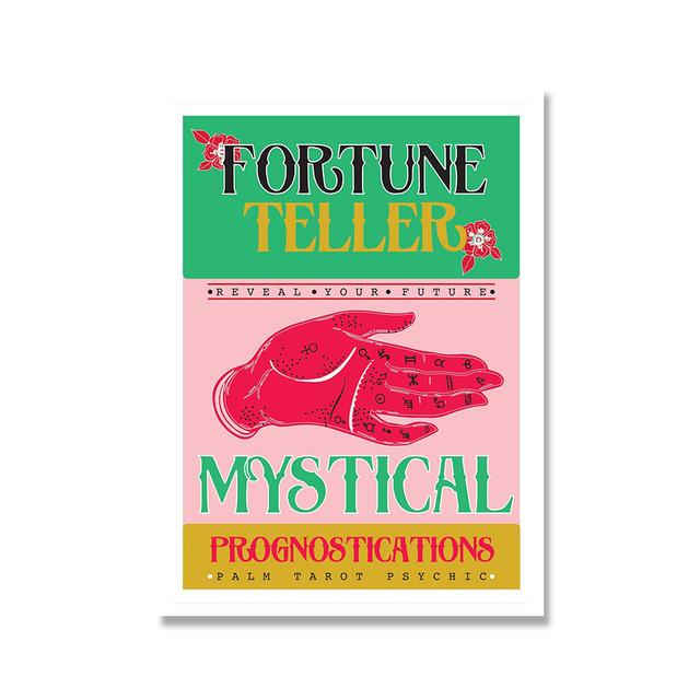 Moldura de madeira sólida Bagua Tigers Green Art Prints Animais Pintura em tela Boa sorte Tigre Pôsteres Quiromancia Cartomante Imagens de parede Decoração para casa