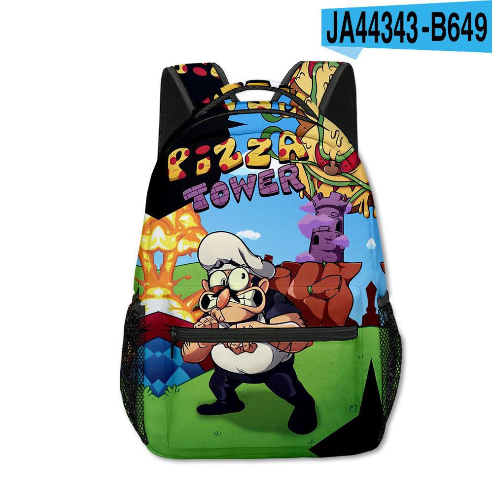 Sac à dos classique populaire Tour à pizza Poivrier étudiant Sac d'école Sacs à dos pour cahiers Impression 3D Oxford Imperméable Sacs à dos de voyage pour garçons/filles