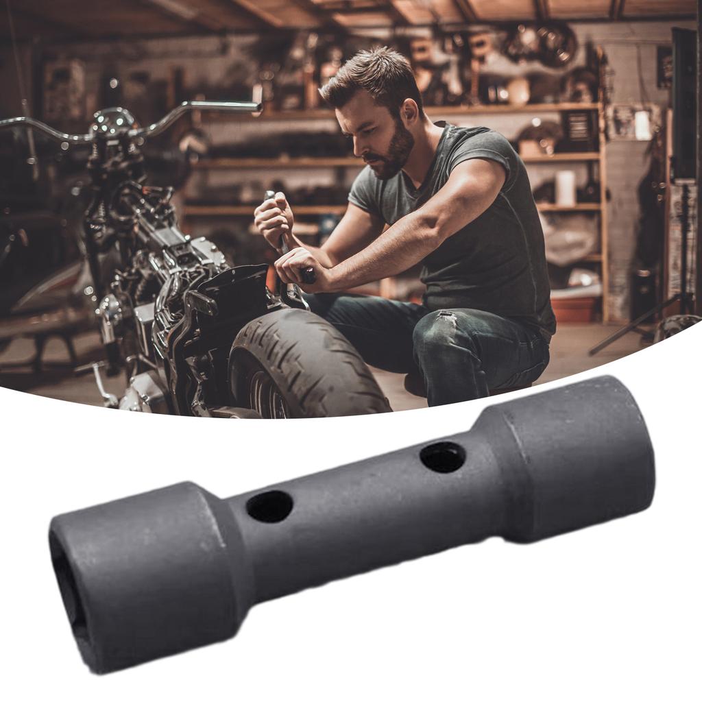 16 18mm Double Ended Spark Plug Socket Wrench For Motorcycle And Small Vehicle Maintenance With Triple Jaw Design