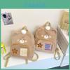 Mochila de Desenho Animado com Ursos de Pelúcia, Frangos, Esquilos e Ovelhas para Meninas, Mochila Escolar Macia com Fechamento de Zíper e Bolsos Internos