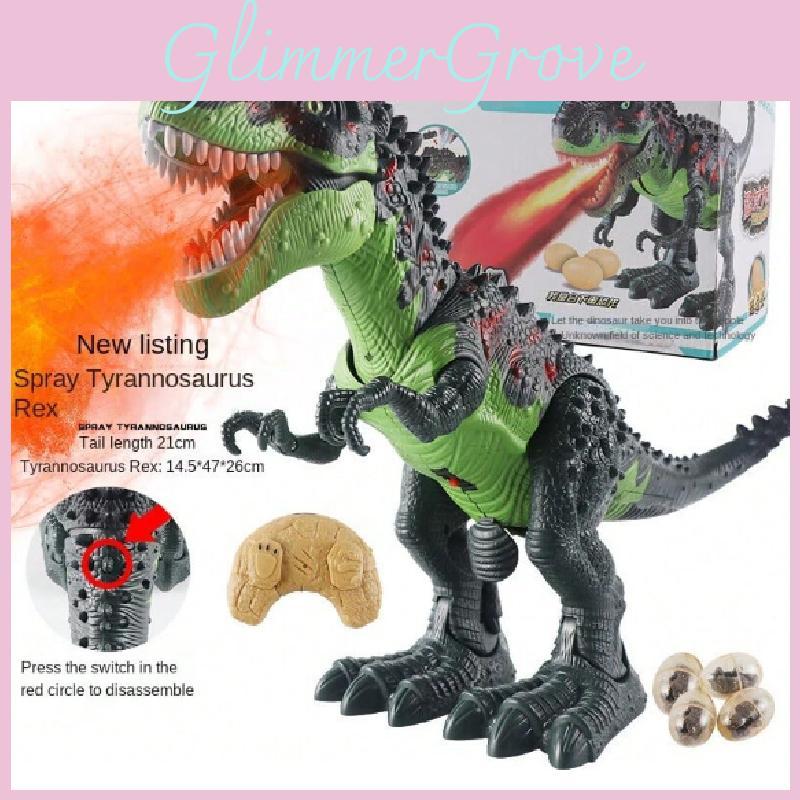 Remote Control Spray Dinosaur With Egg Laying And Projection For Childrens Gift