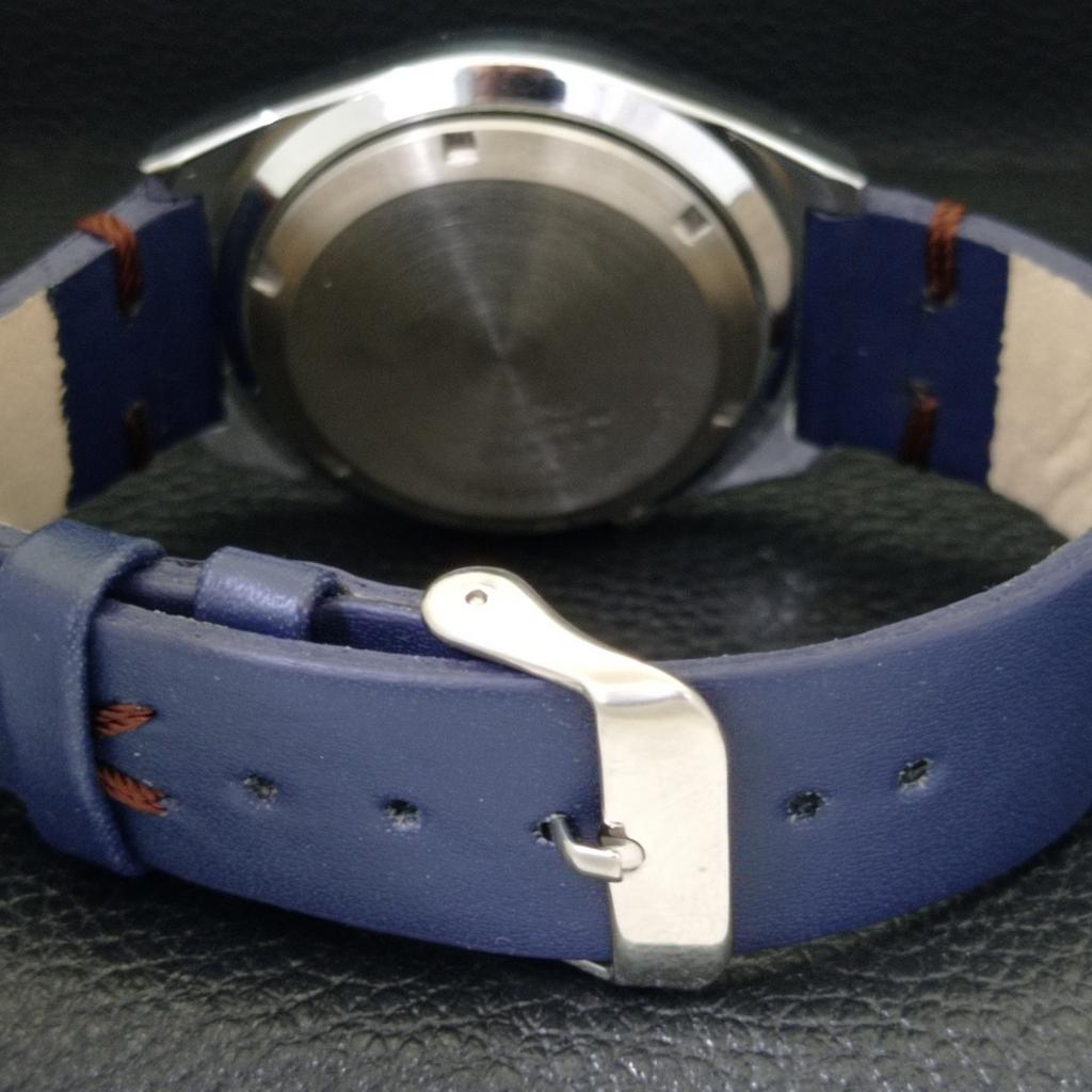 REFURBISHED VINTAGE SEIKO EXPO 70 AUTOMATIC JAPAN MENS BLUE DIAL WATCH a433574-2 R117-a433574