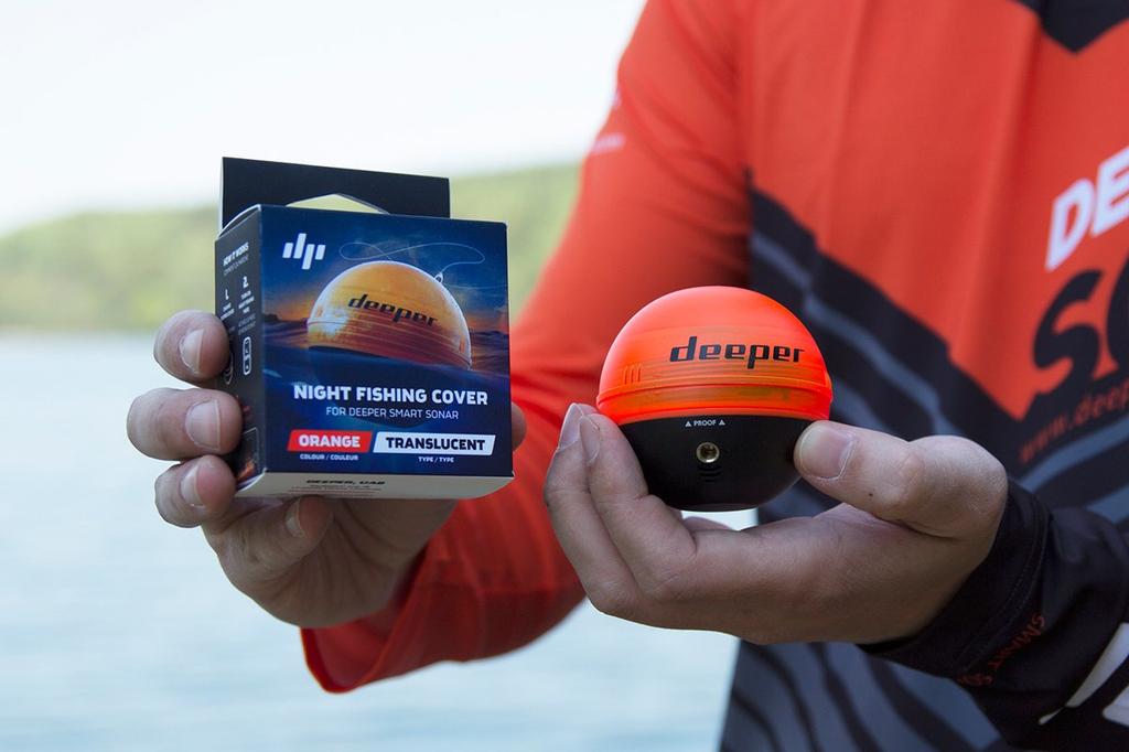 Japanese Deeper Wireless Smart Fish Finder Night Fishing Cover Single [Official Distributor] (Orange, Unit) FRI-OT-000003