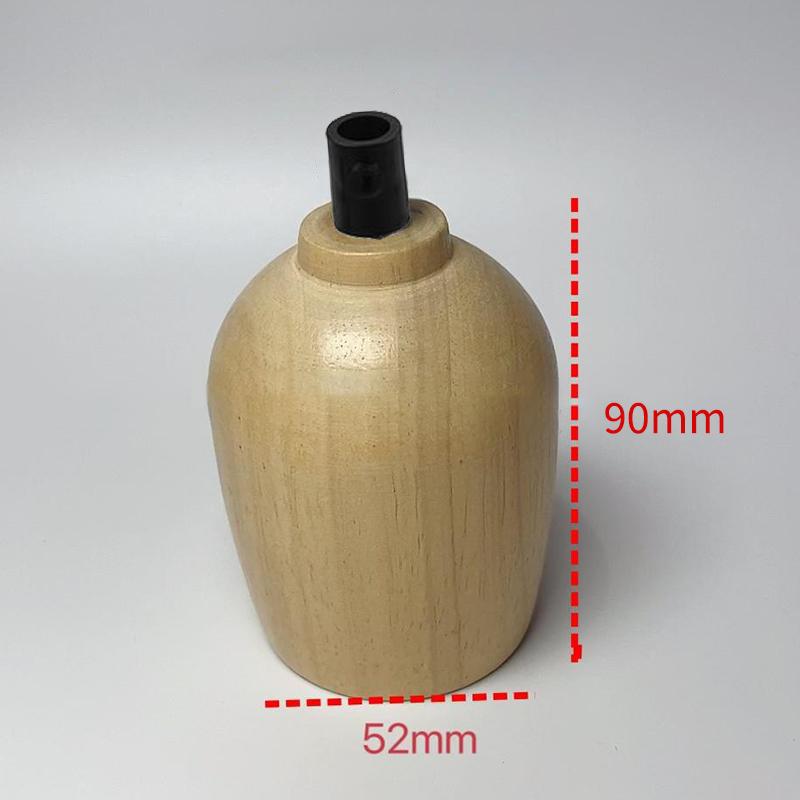 E27 Socket Wooden Lamp Holder Support Decorative Chandelier Bulb Adapter Modern Ceiling Light for Kitchen Office