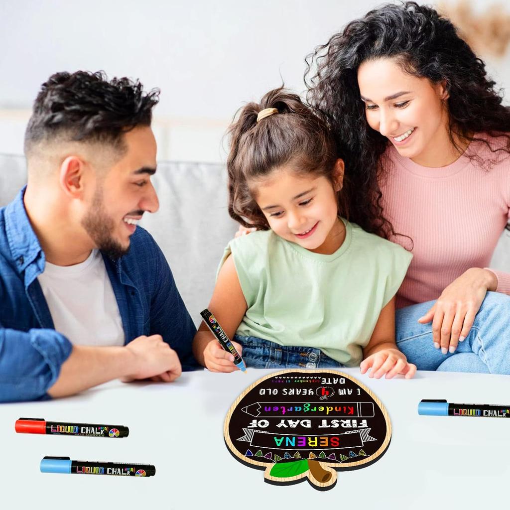 First & Last Day of School Chalkboard Sign - Double-Sided Back to School Board Sign for Kids Reble 1st Day of Preschool Pre-K Kindergarten Gifts for