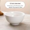 Ru Han Pure White Thickened Ceramic Chinese 5.5-inch Arhat Soup Bowl