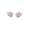 Original Love Bow Stud Earrings Women's Light Luxury Cold Wind Earrings Diamond Zircon Ear Jewelry