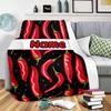 Chili Pepper Pattern Home Customize Your Name Blankets Comfortable Soft Lightweight Allseason Multipurpose Blanket For Picnics Sofas Offices Beds