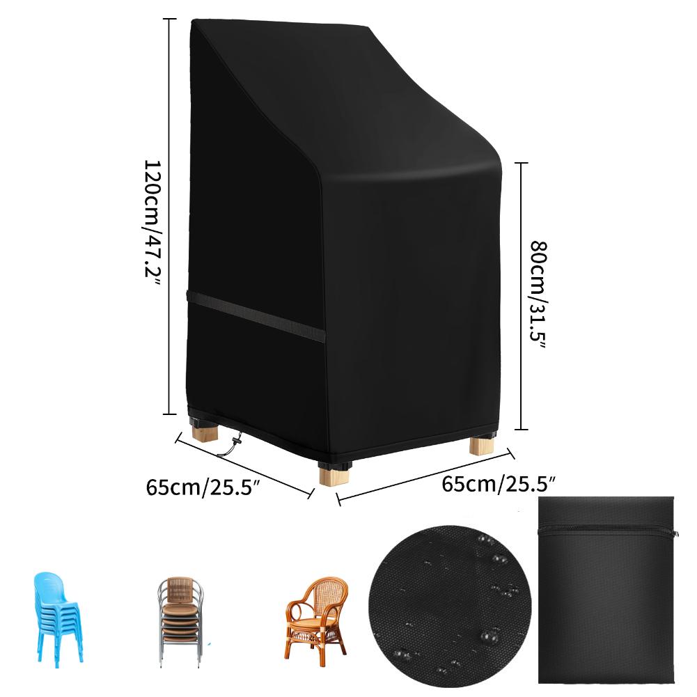 210D Waterproof Garden Patio Bench Cover for Rattan Sun Lounger Stacking Garden Chair Cover Outdoor Patio Furniture Cover