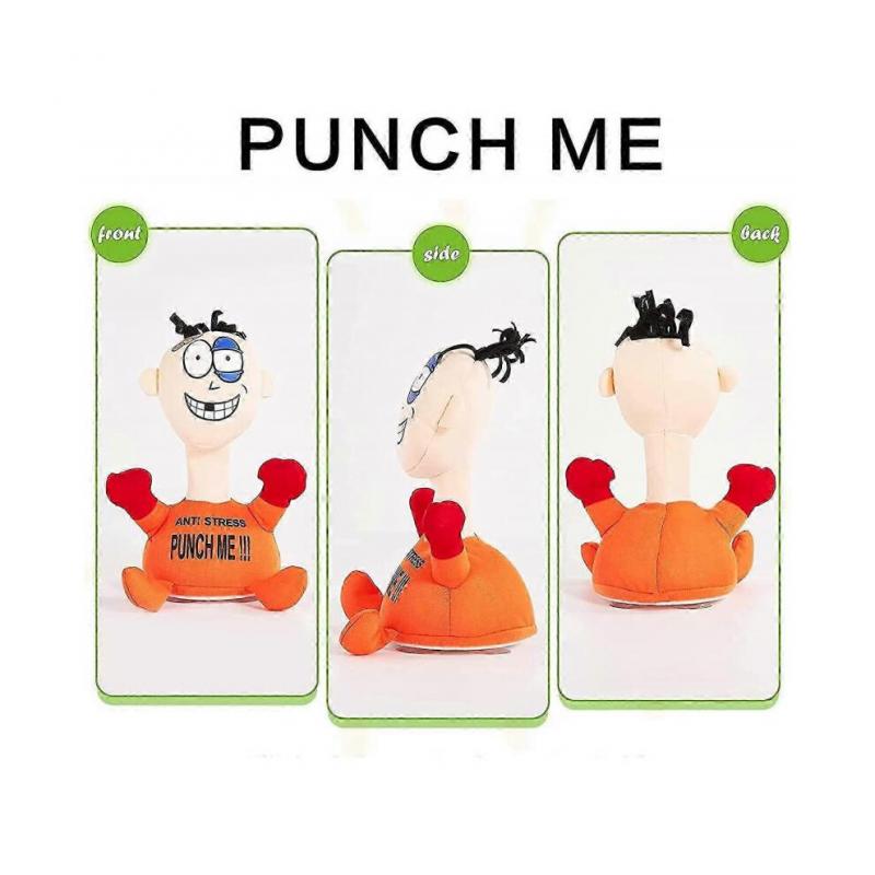 Anti-Stress Punching Toy with Interactive Screaming Doll Sound-Enhanced Desktop Plaything