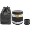 500mm F6.3 Telephoto Manual   Mirror Lens with Adapter   for   NEXMount Camera(Black )