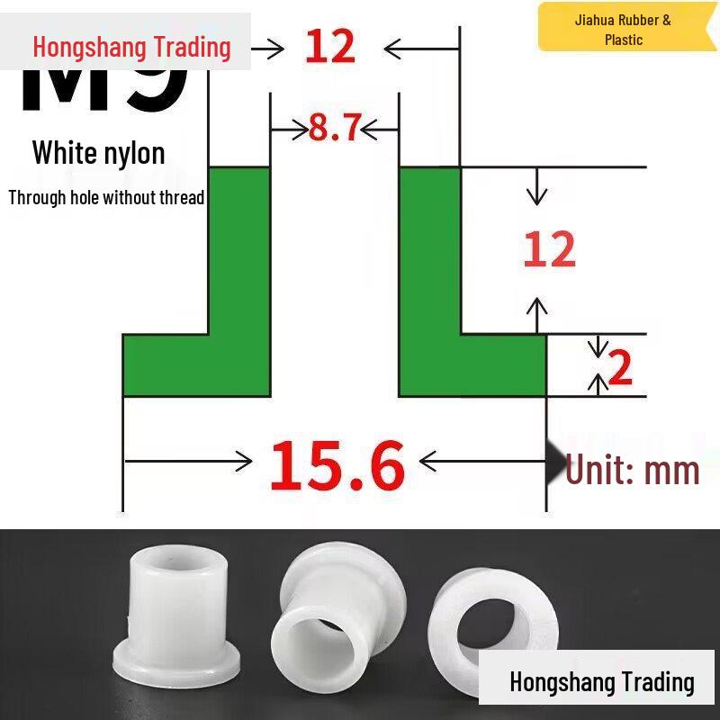 Step T-Shaped Nylon Insulating Bushing Washer, M3-M35 Thread Protection Spacer