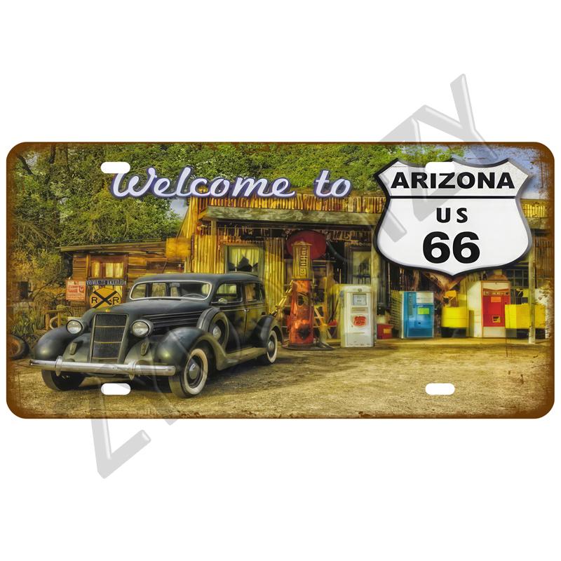 Vintage Antique Plaque Bar Pub Man Cave Metal Sign Route 66 Poster Air Gasoline Tin Sign Home Bedroom Home Wall Decor Sign Art