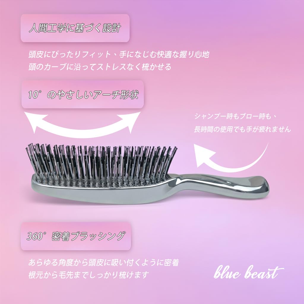 Scalp Care Comb Hair Brush Shampoo Comb Wet Dry Use Hair Care Soft Scalp Massage Promotes Blood Circulation Prevents Hair Loss Slimming Effect Unisex