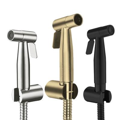 SUS304 Stainless Steel Bidet Sprayer Set Toilet Wall Mounted Single-tube Handheld Sprayer with Explosion Proof Hose