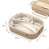 Bento Box Lunch Container with Divided Compartments, 1L Large Capacity, Portable Cutlery for
