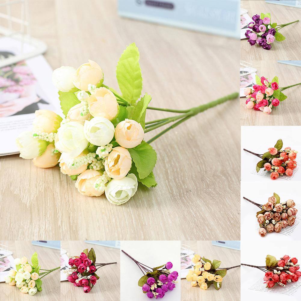 Artificial Rose Small Bud Christmas Decorations DIY Heads