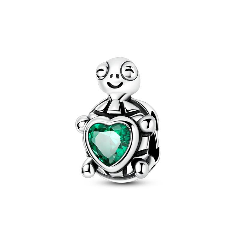 925 Sterling Silver Green Series Flower Tree Apple Pendant DIY Fine Beads Fit Original Charms Bracelet Women Jewelry Diy 1