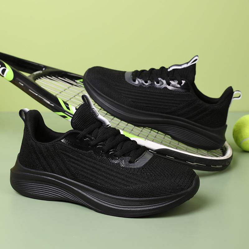 Sneakers Women's 2025 Summer New Fly-woven Mesh Breathable Running Shoes Couple Soft-soled Non-slip and Wear-resistant Walking Shoes
