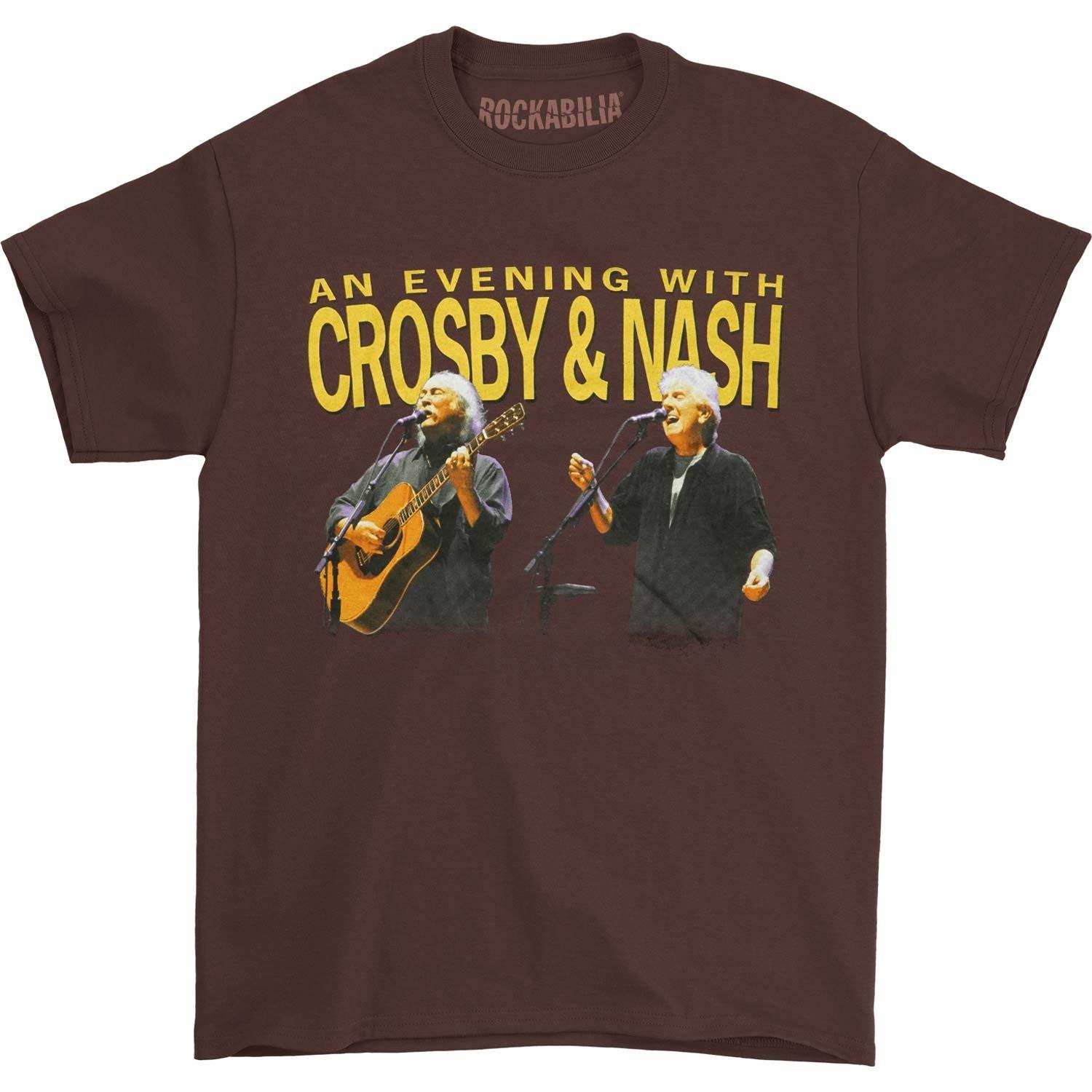 Men s Crosby Stills Nash Young T-shirt Small Maroon L