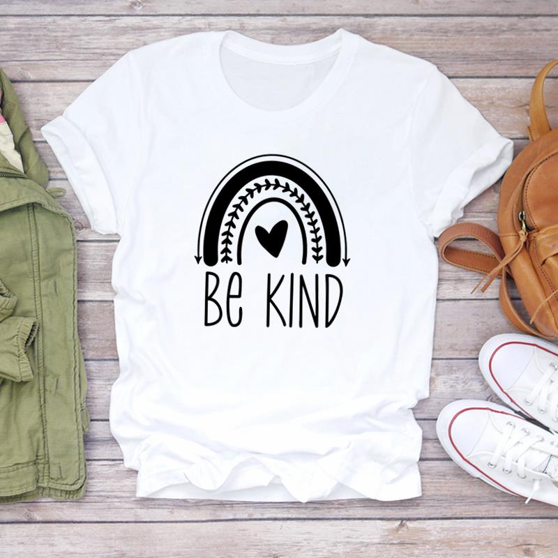(European Size) 90s Lovely Tee Top Sweet Flower Trend Cute Clothing Short Sleeve Women Print Lady Female Fashion Tshirt Casual Graphic T-shirt