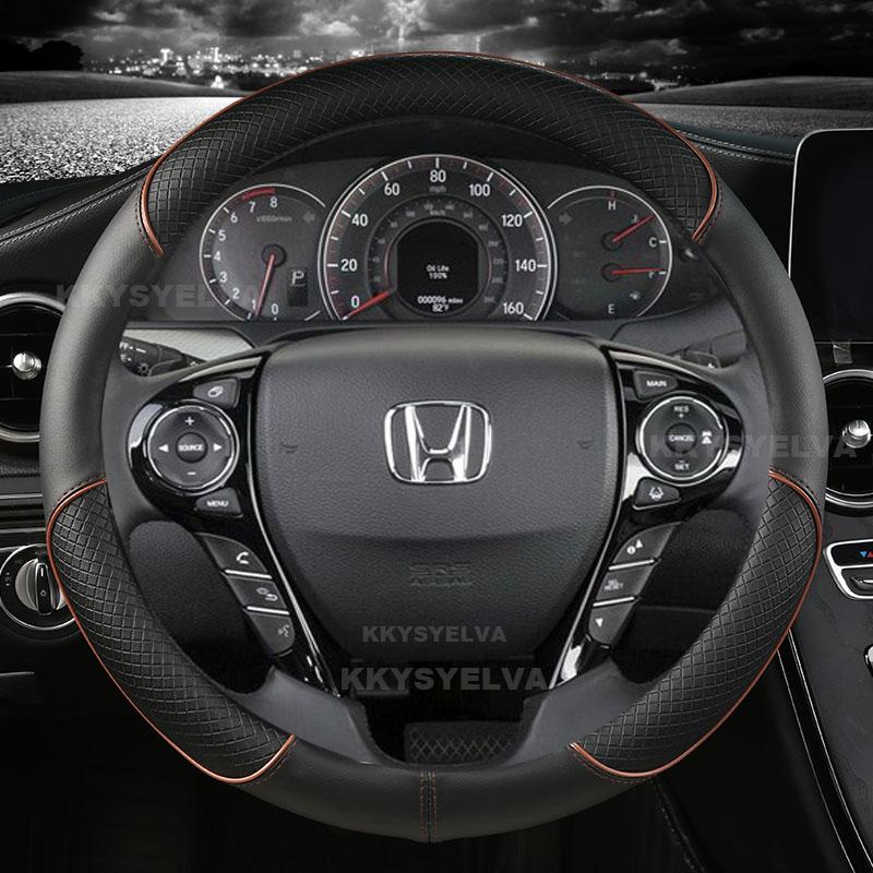 PU Leather Car Steering Wheel Cover For Honda Accord 9 2013-2017 Crosstour 2013-2015 Odyssey 2013 2014 2015 Auto Accessories RV4