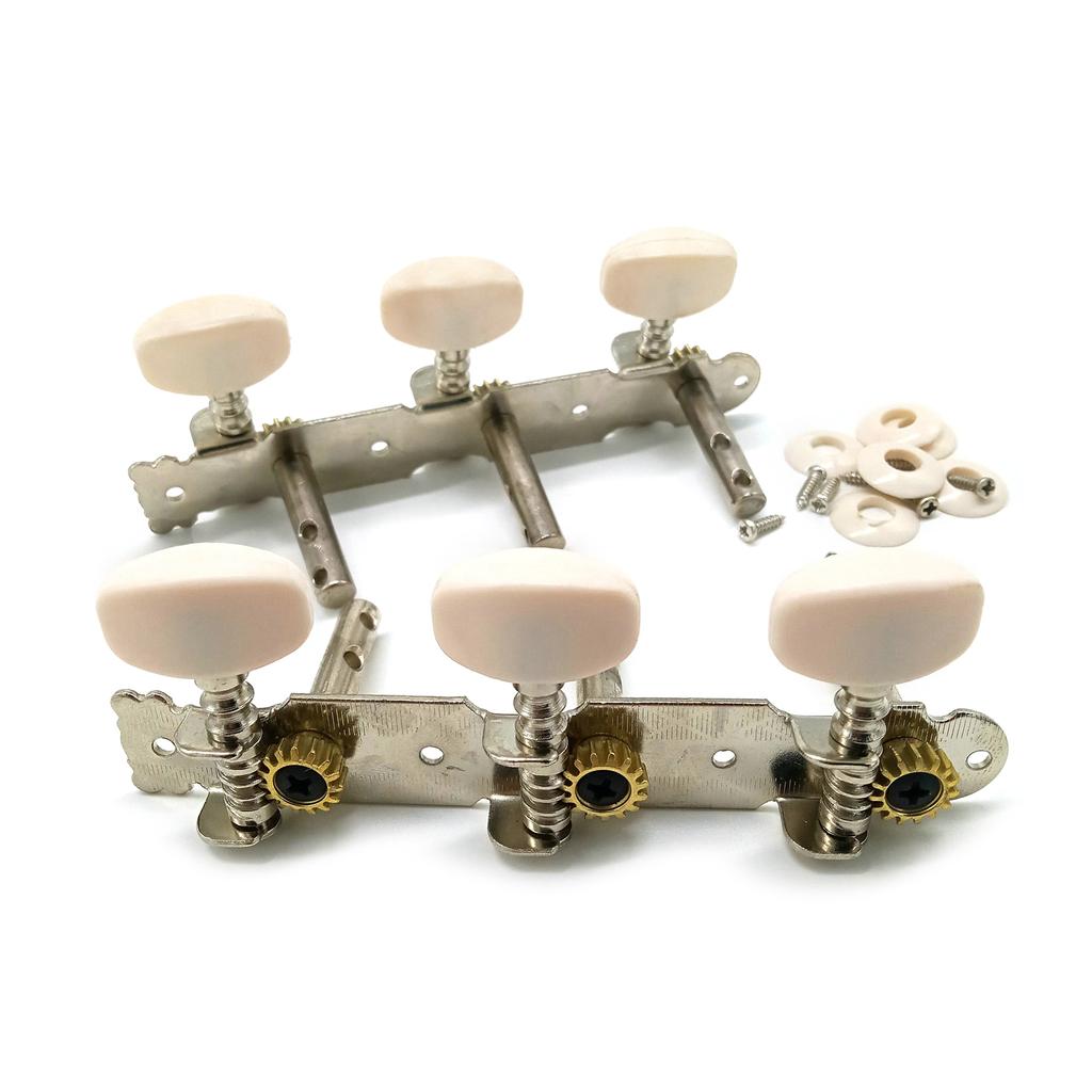 Classical Guitar Tuning Pegs Chrome Plated Machine Heads Tuning Keys Tuners Single Hole for Classical Guitar 1L 1R