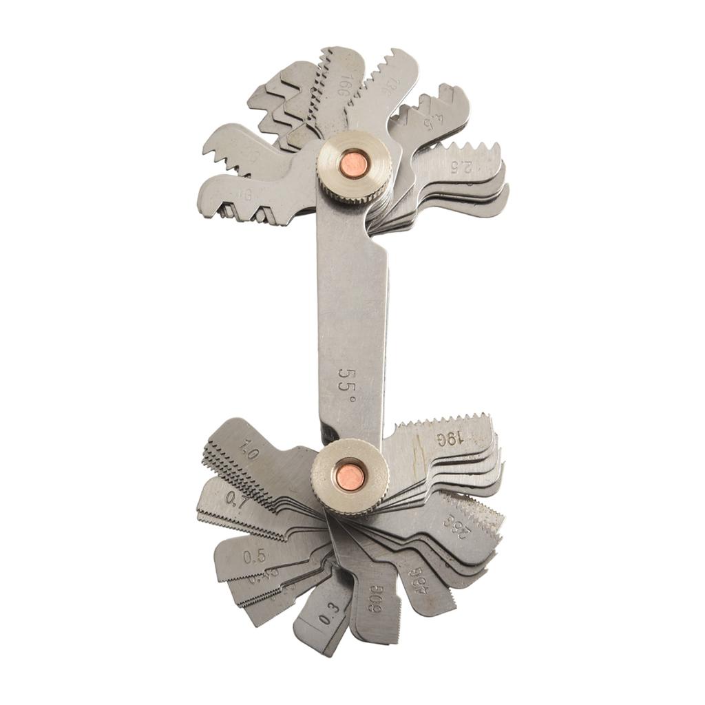 Professional Stainless Steel Thread Gauge for Accurate Thread Identification Metric 60 Degrees Inch 55 Degrees