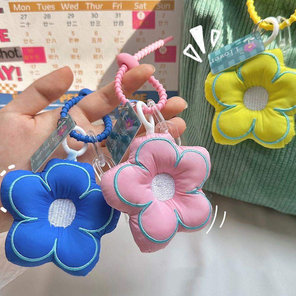 Jewelry Stuffed Sunflower Pendant Key Chain Fabric Flower Bag Pendant  Key Accessories