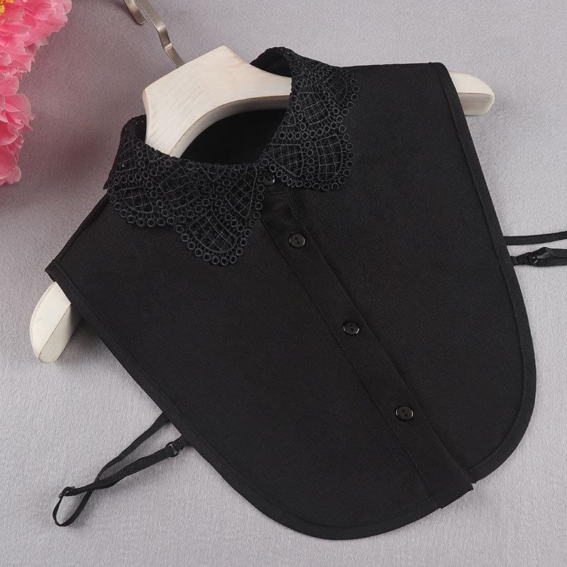 Linbaiway 18 Styles Female Chiffon Fake Collar for Women Blouse Shirt False Collar Ladies Lapel Detachable Collar Female Decor
