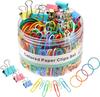 300 Pcs Binder Clips Rubber Bands Office Set Paper Clips School  Teacher Supplies For Office Desk Essentials (Assorted Sizes)