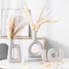 Special-Shaped Creative Small Mouth Flower Arrangement, Simple Ceramic Vase, High-End Home Desktop Decoration Ornament