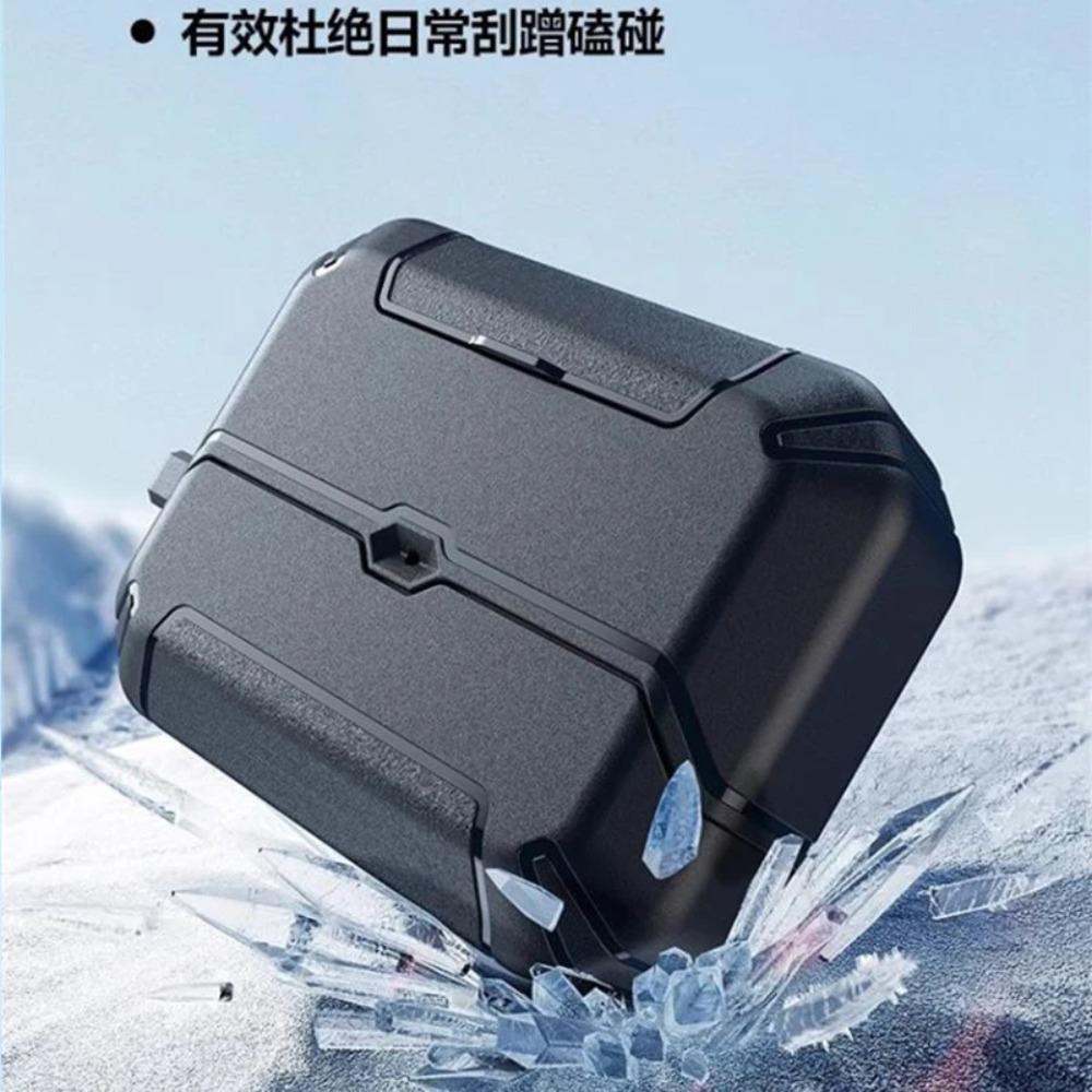Luxury Armor Bracket Earphone Case For Apple AirPods 4 Pro 3 2 Generation Shockproof Protective Cover For Men