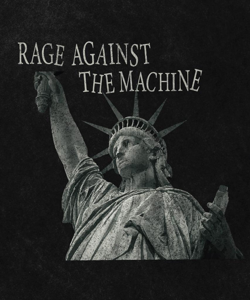 Navy Team Rage Against The Machine Pigment-Dyed Short Sleeve T-Shirt