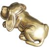 BESPORTBLE Gold Dog Figurines, Feng Shui Brass Dog Statue Small Brass Animal Figurines Puppy Sculpture for Home Decor Collectible