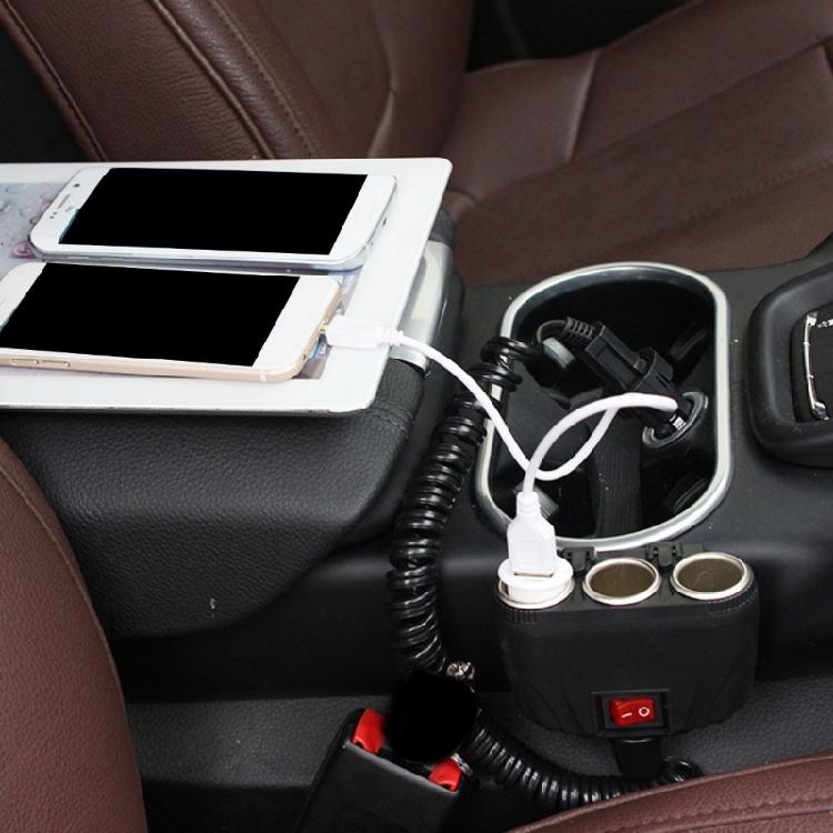 3 Socket Car Charger Adapter Charging Adapter Adapter Socket Splitter Outlet Car Charger with Secure Lock for Phone