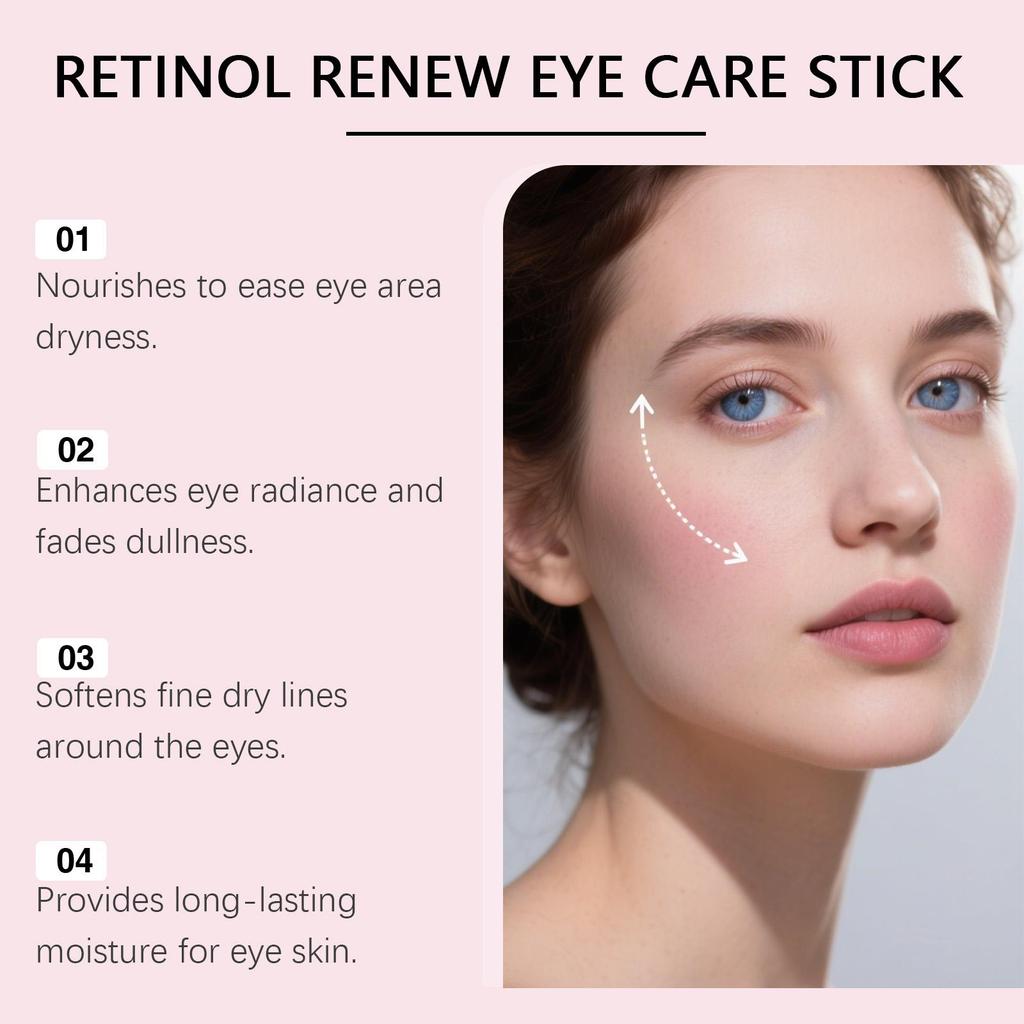 Retinol Eye Cream Stick Anti Dark Circles Firming Skin Fade Fine Lines Anti-Puffiness Brightening Moisturizing Eye Repair Care