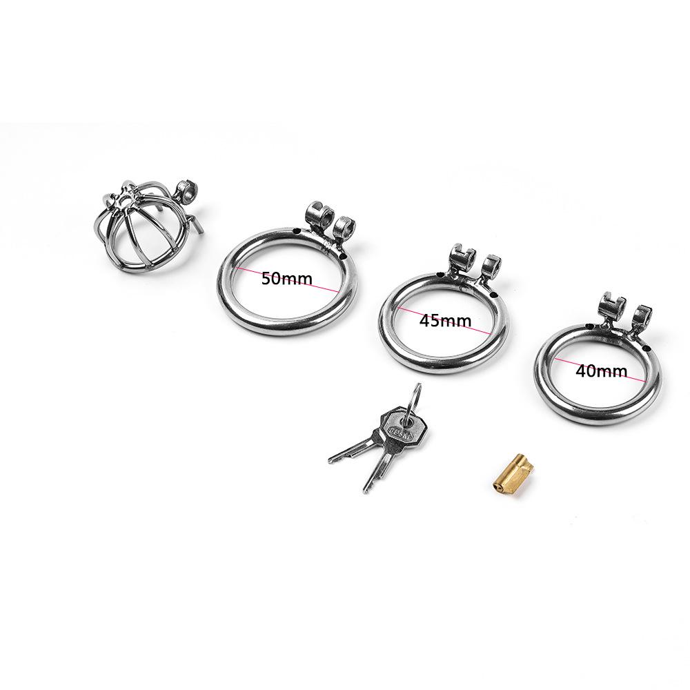 MoDi Petite cage de chasteté en métal pour homme, anneau pénien, esclave, bondage, SM, Sissy, dispositifs de chasteté pour gays, jouets sexuels pour adultes pour hommes