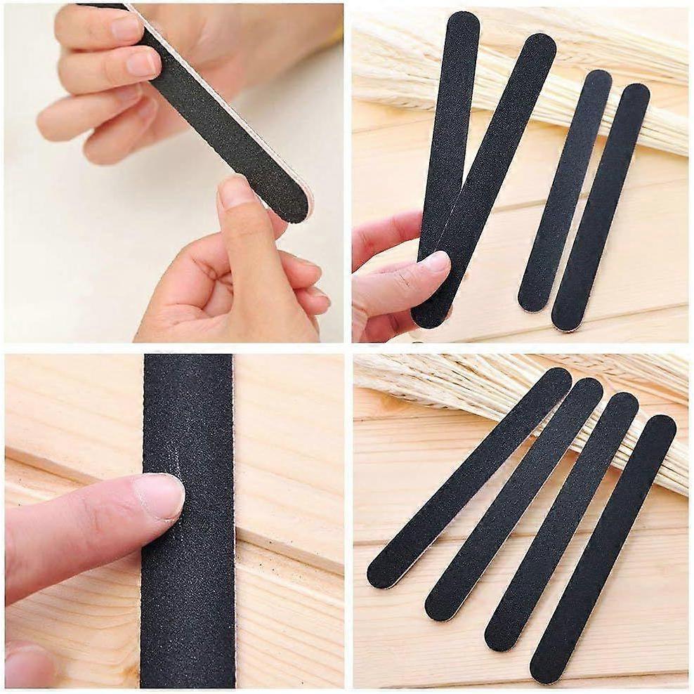 15Pcs Nail Files Double Sided Emery Board (100/180 Grit) - Nail Buffering Files
