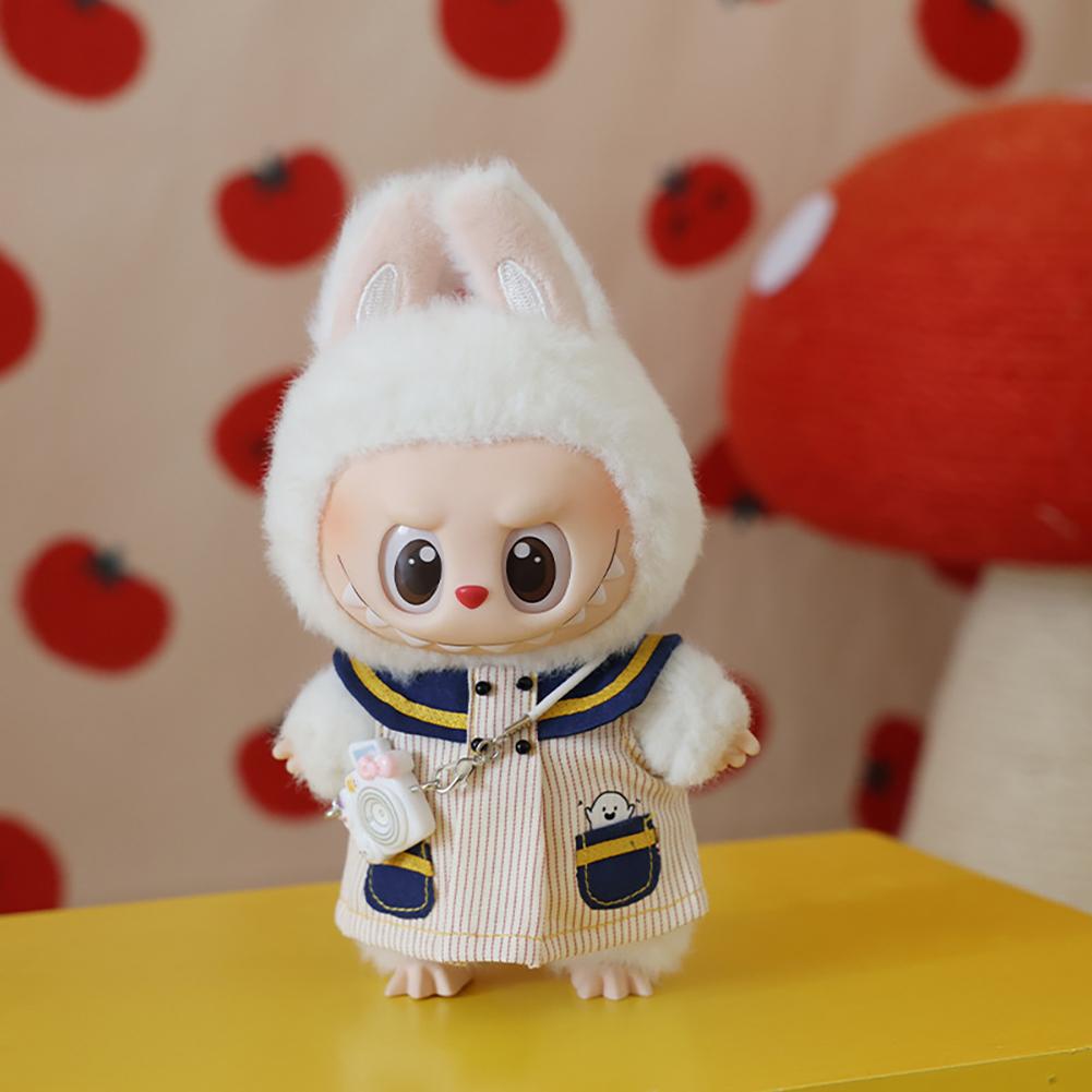 For 17cm Labubu Doll Clothes Fashion Clothes Dresses Doll Clothes Color Match Skirts Dolls Accessories Cute Decoration Little Clothes