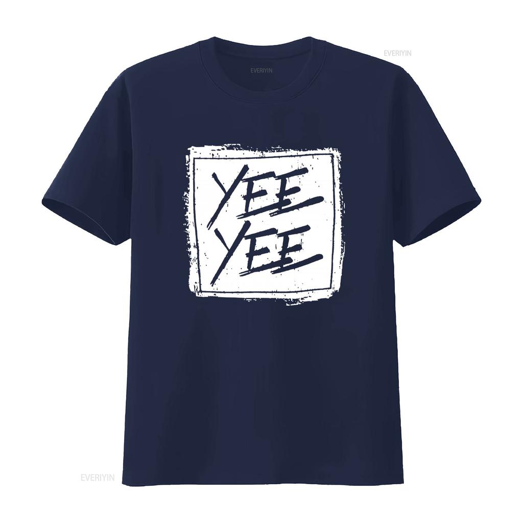 Yee Distressed Square Print T Shirt for Men and Women Fashion Streetwear vintage Washed fashion graphic designer clothes