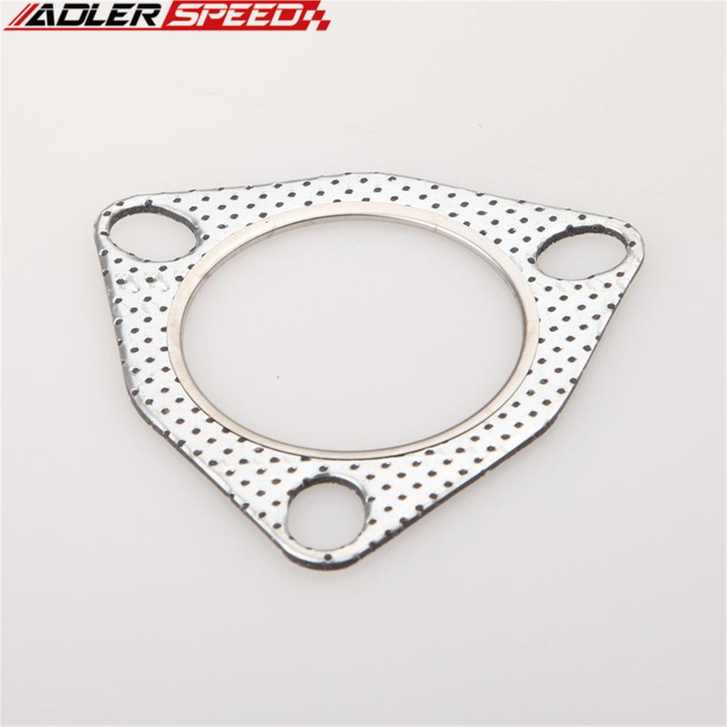 2.5 Inch 3 Bolt Stainless Steel Flange & Gasket Adapter Turbo Exhaust Downpipe