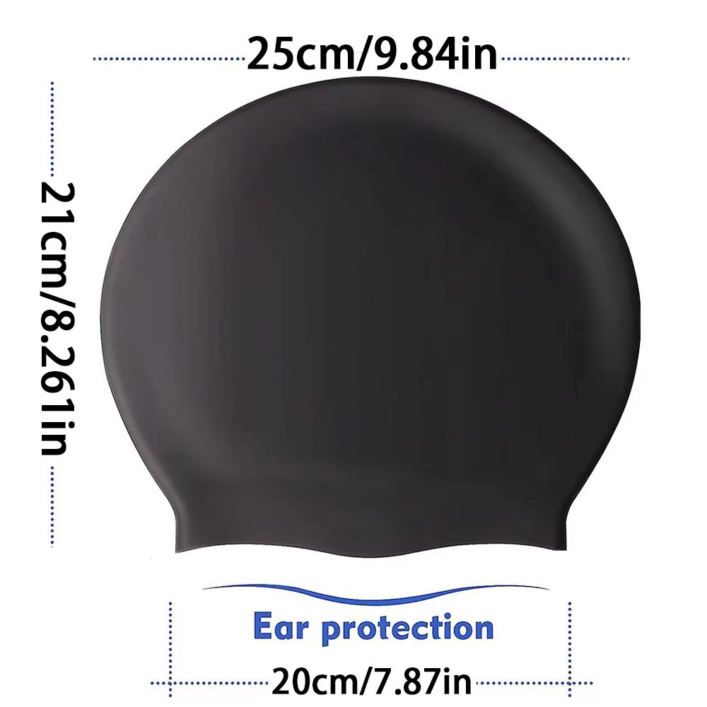 

Очень большая силиконовая шапочка для плавания с длинными волосами и грязными косичками, все включено, шапочка для плавания для взрослых, мягкая и удобная