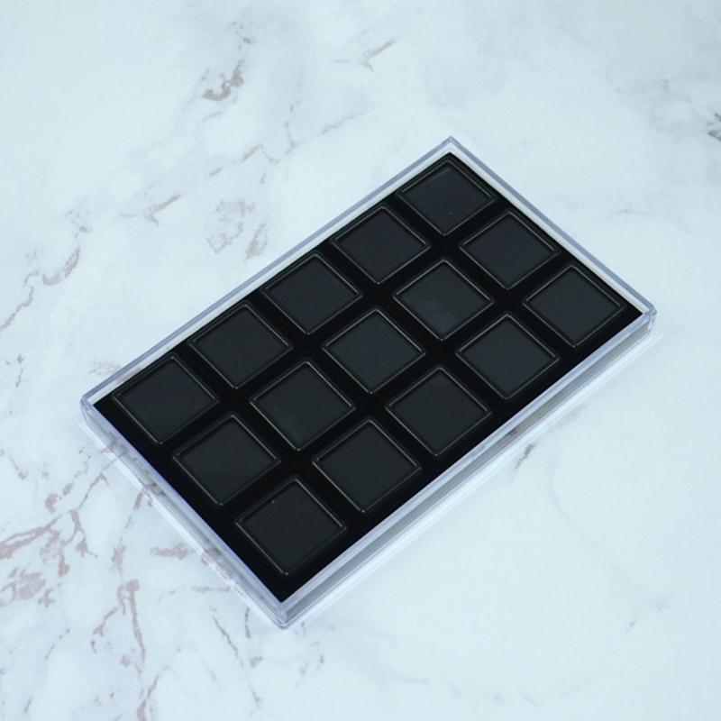 15 Slot Crystals Display Box with Sturdy Acrylic and Soft Interior Accessory for Jewelry and Gemstones Presentation