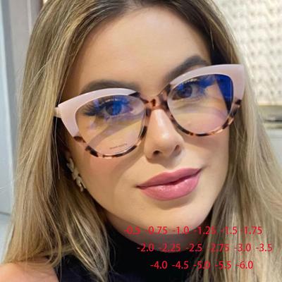 Color Matching Frame Clear Lens Glasses Fashion Myopia Nerd Spectacles Degree -0.5 -1.0 -2.0 -3.0 -4.0 To -6.0