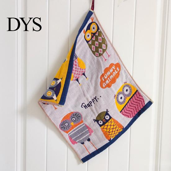 Towel Baby Soft Skin-touch 4-layer Comfortable Non-Irritating Cleaning Hand Skin Cotton Various Prints Face for Kindergarten Bathroom