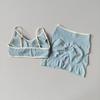 European and American Style Hot Girl Fitness Set with Peach-Shaped Butt Design, Yoga Set for Women with Chest Pads, Sports Bra, High-Waisted Shorts