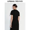 UR 2026 Spring Women's Twisted Neck Dress