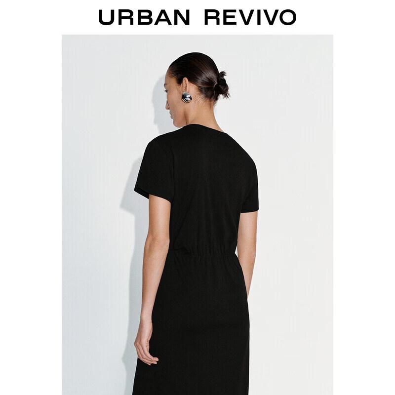 UR 2026 Spring Women's Twisted Neck Dress