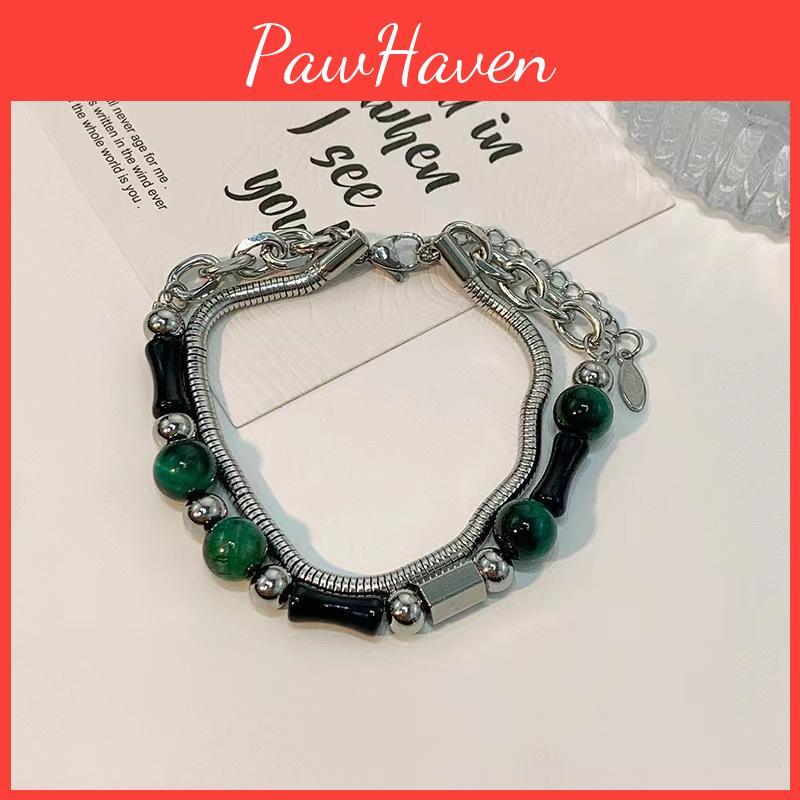 Titanium Bracelet Steel For Women Summer 2024 Unique Double Layer Design